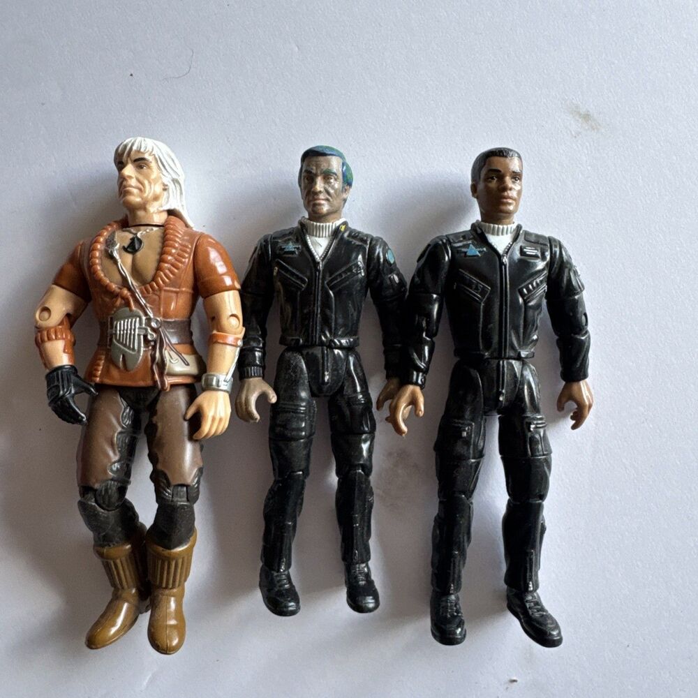 Playmates Star Trek Khan SeaQuest DSV Bridger Ford Vintage Action Figures Lot 3